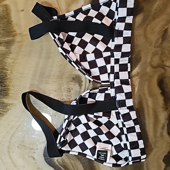 SHEIN 2-PIECE black and white checkered festival outfit 0XL - Picture 2 of 6